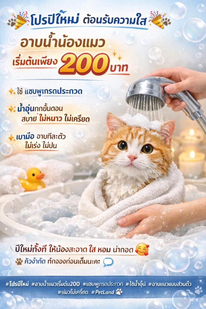 Pet Land บริการอาบน้ำแมว อ.เมือง จ.ศรีสะเกษ
